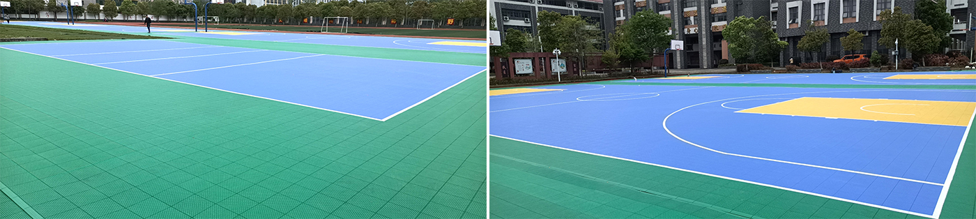 5,700 square meters of interlocking tiles in a vocational school in Yanhe Tujia Autonomous County, Tongren City, Guizhou Province